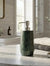 Green Marble Soap Dispenser with Silver Pump – Natural Stone Liquid Soap & Lotion Bottle